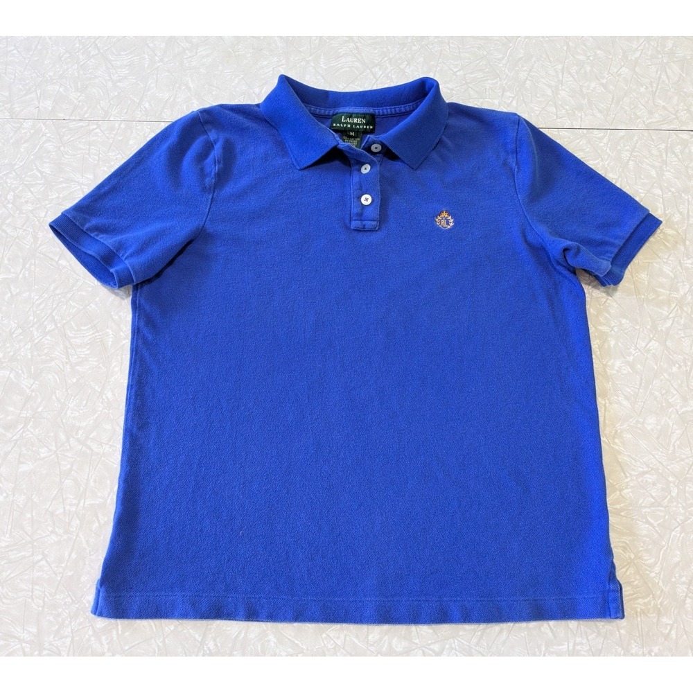 Lauren Ralph Lauren LRL Women's M Blue Cotton Polo